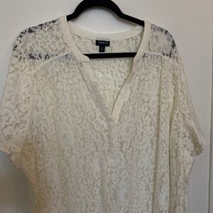 Harper Lace Short Sleeve Blouse